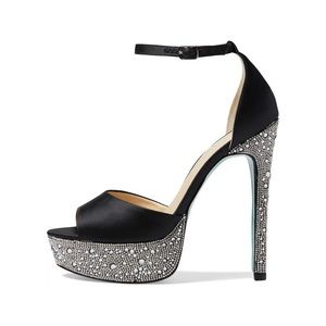 Betsy Johnson Karma Women Heels Size black with rhinestones, size 7